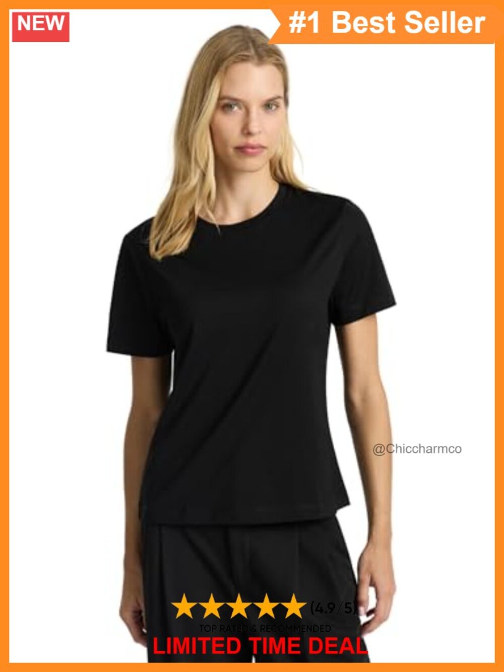 Supima Mercerised Cotton Crew Neck Short Sleeve T-Shirt